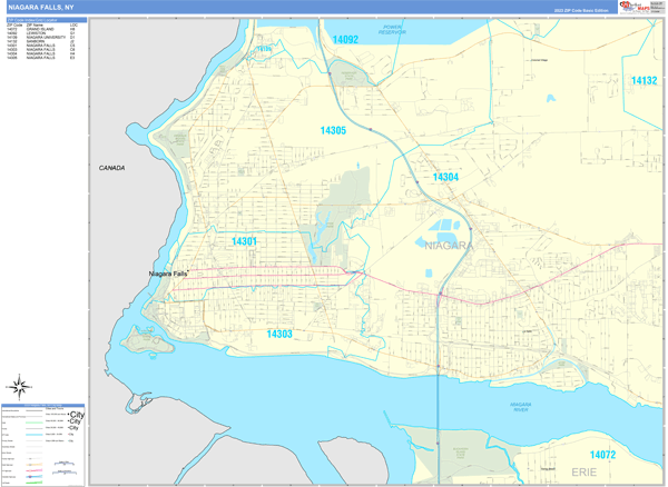 Niagara Falls City Map Book Basic Style